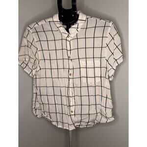 Abercrombie & Fitch Women’s Short Sleeve Button Front Top Size XL
